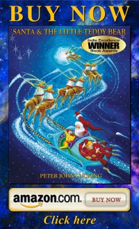 Santa, teddy bear Collector Christmas Holiday book by Real Magic Design
